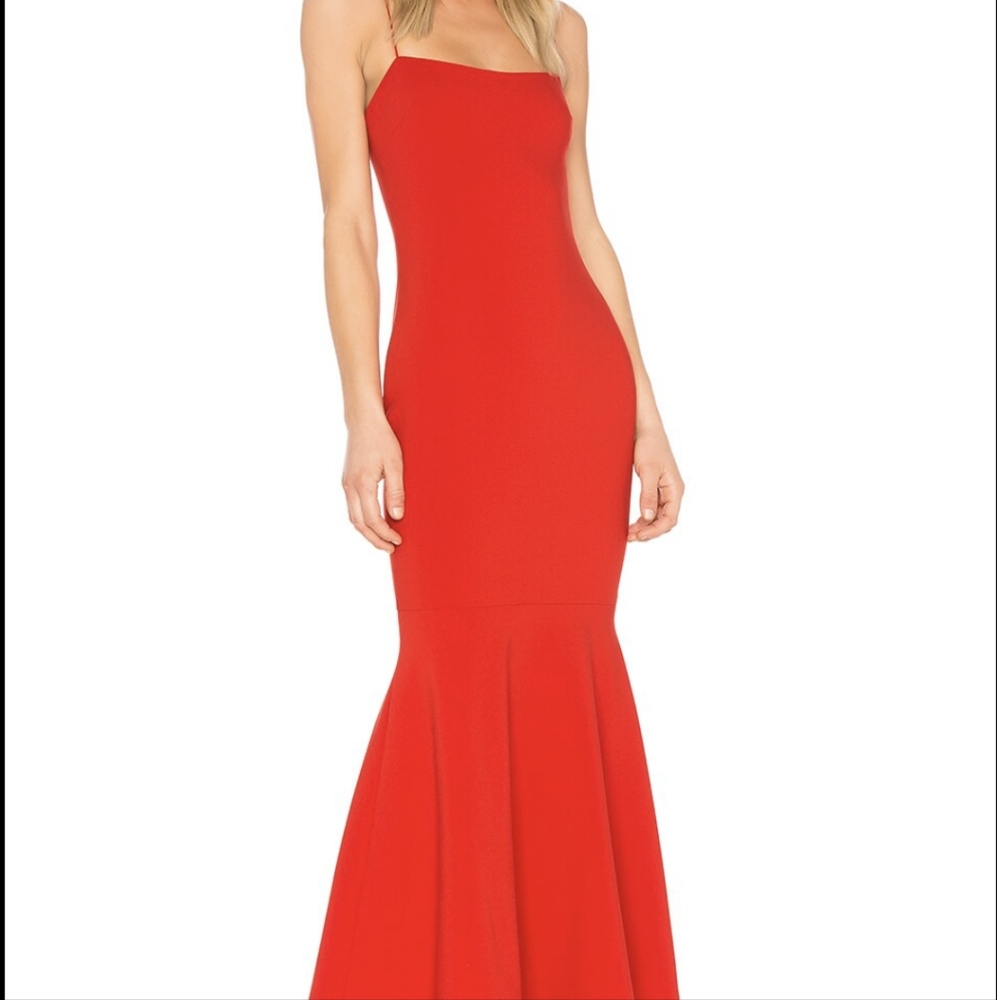 Likely red mermaid gown